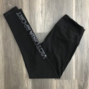 BOGO Victoria’s Secret Silver Glitter Logo Leggings
